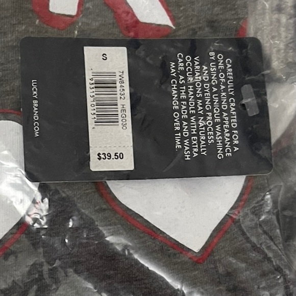 LUCKY BRAND T-Shirt Three Hearts Tee Grey - Picture 8 of 10